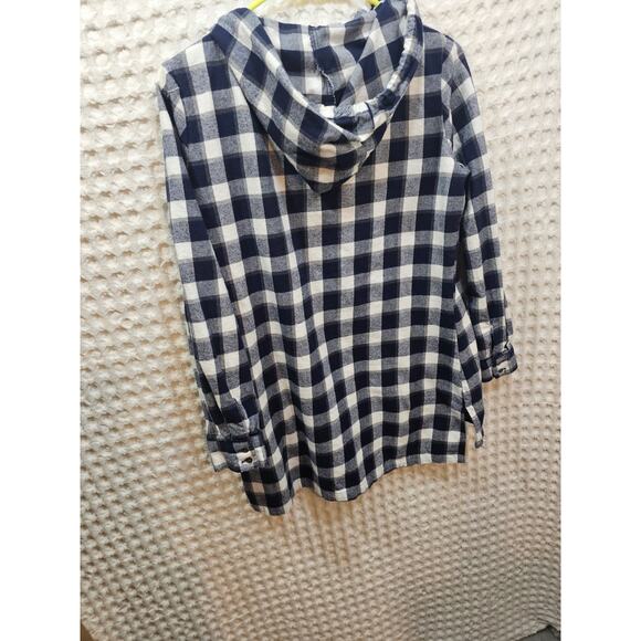 Flannel pullover hoodie with kangaroo pocket size S - Picture 4 of 4